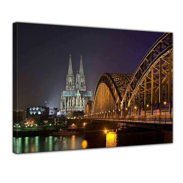 Bilderdepot24 Bild auf Leinwand | Kölner Dom in 60x50 cm als Wandbild | Wand-deko Dekoration Wohnung