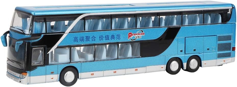 Zerodis Legierung Doppeldecker Bus Modell Spielzeug Elektro 1:50 Pull Back Autos Baufahrzeuge Mini M