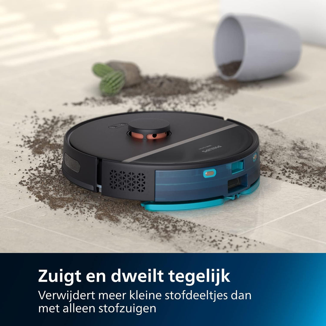 PHILIPS Homerun 7000 Saug- und Wischroboter Ersatzteilset. 2 Abwaschbare Filter, 1 Kehrwalze und 1 S