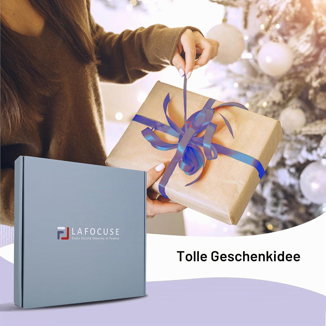 Lafocuse 30cm Leuchtend Wanduhr Schwarz Ohne TickgeräUsche Lautlos, Nachtlicht Wanduhren Modern Einf