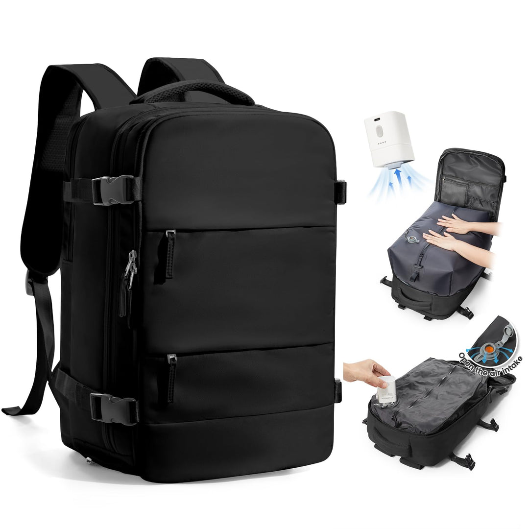 SZLX Grosser Reiserucksack Damen,Vakuum Rucksack mit Pumpe Ryanair Handgepäck 40x30x20 Herren, Wizza