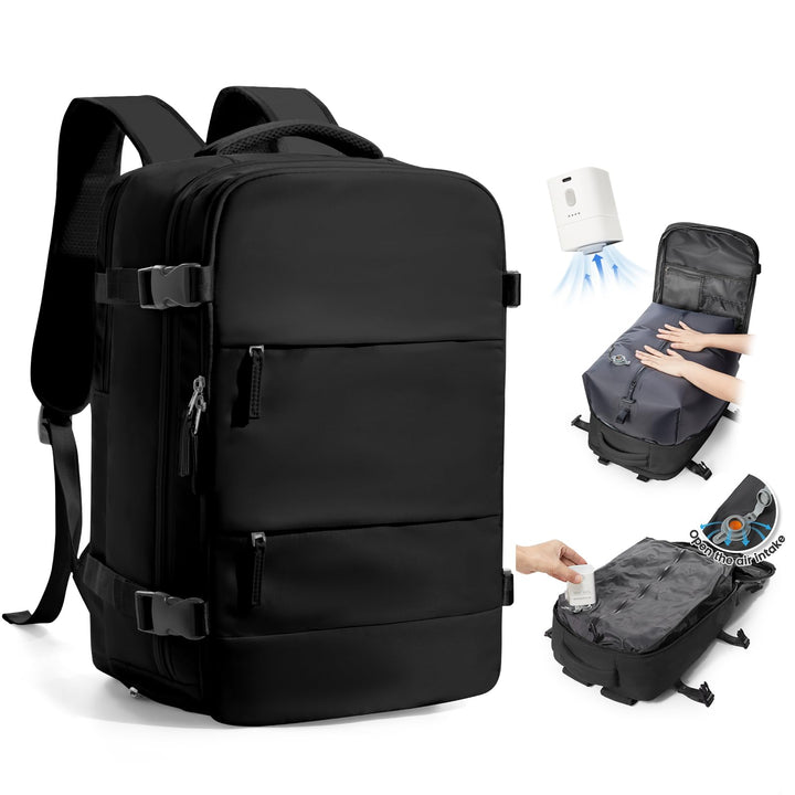 SZLX Grosser Reiserucksack Damen,Vakuum Rucksack mit Pumpe Ryanair Handgepäck 40x30x20 Herren, Wizza