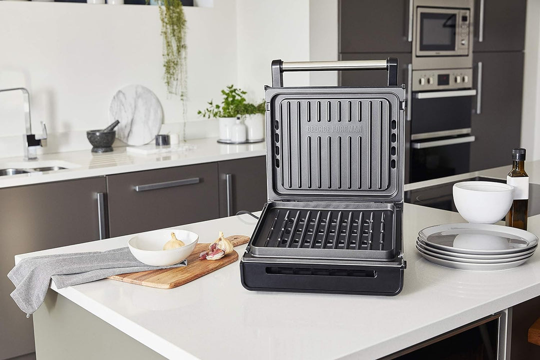 George Foreman Kontaktgrill & Panini- / Sandwichgrill [Smokeless - 87% weniger Rauch] Tischgrill (ab