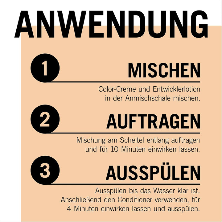 Schwarzkopf Ansatzset A2 Goldbraun Stufe 3 (3 x 44,5 ml), dauerhafte Haarfarbe zum Haaransatz kaschi