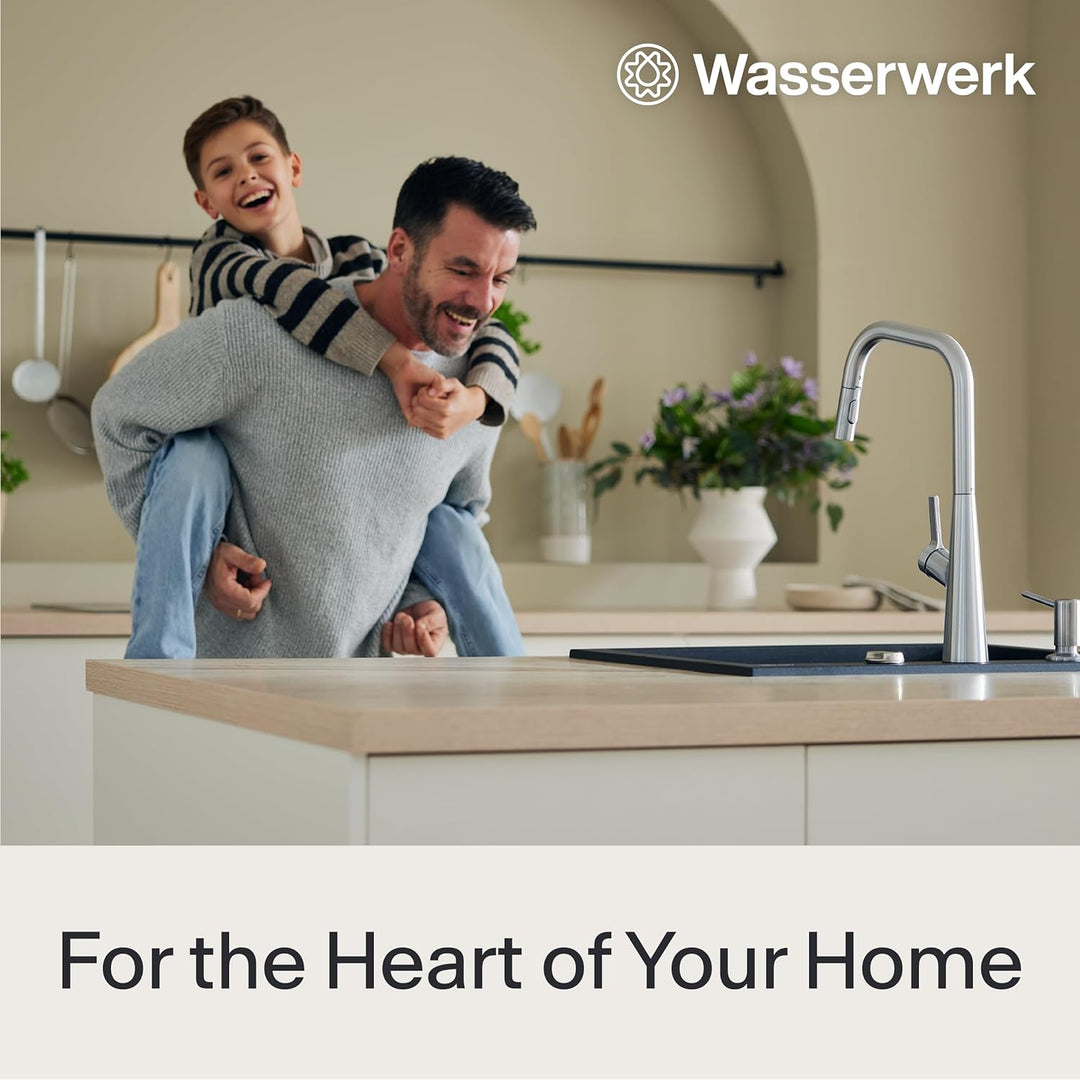 Wasserwerk Küchenarmatur WK7 | Küchenarmatur mit 2 Strahlarten | Einhebelmischer mit Brause | Spülti