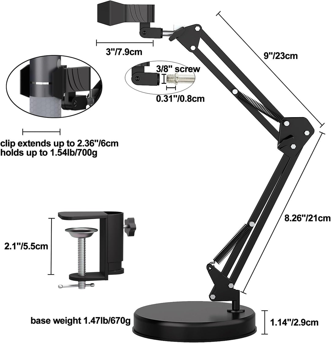 Ninyoon 4K WiFi Mikroskop mit Max 55cm Höhe Stand & Tischklemme, 50-1000X USB Digital Mikroskop 3840