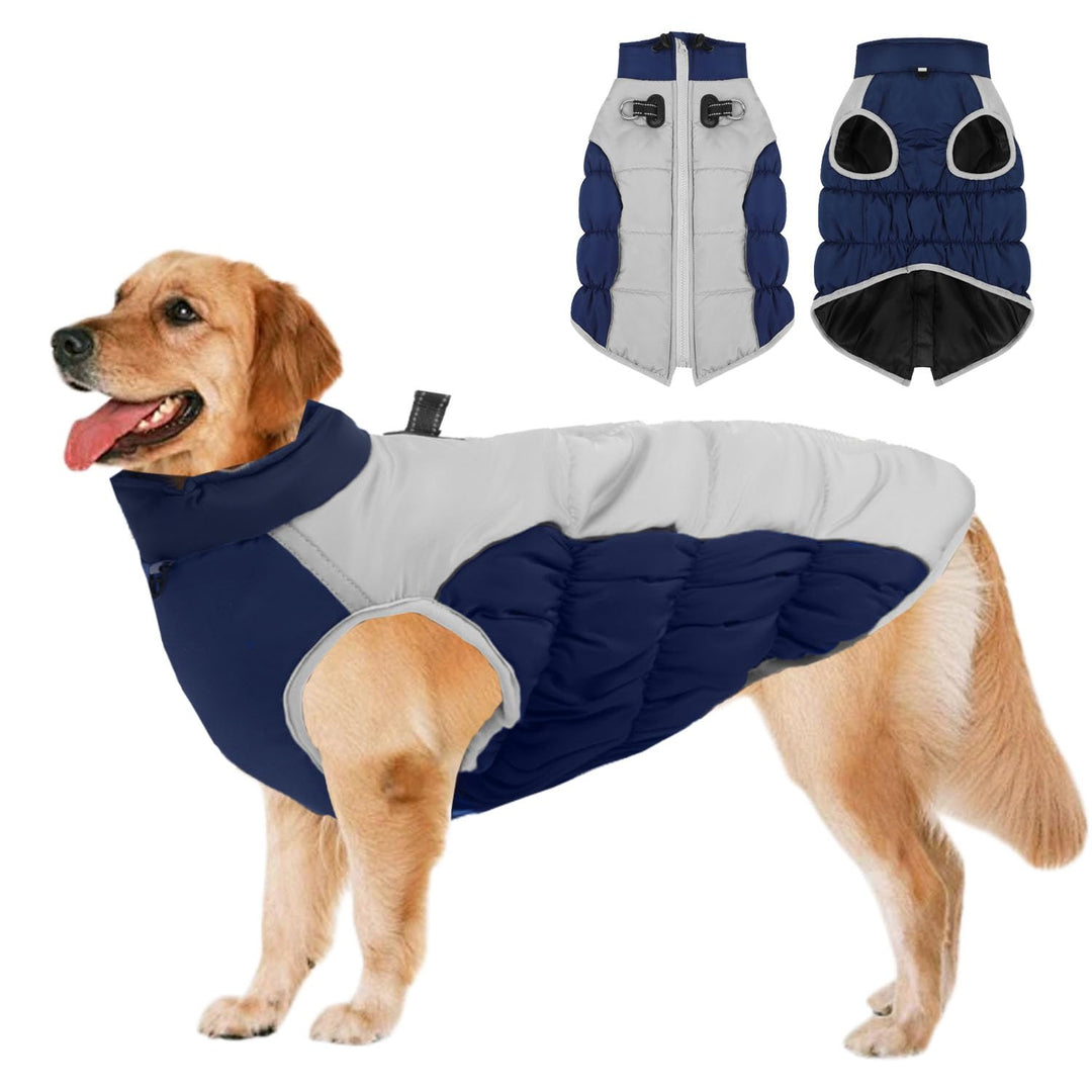Hundemantel Grosse Hunde, XL - 5XL Wintermantel Hund Schnee Geeignet, Reflektierende, Wintermantel H