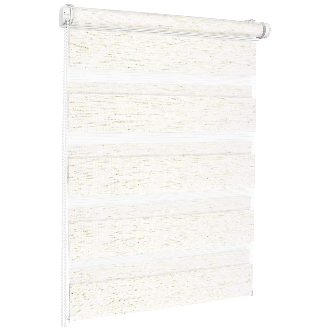 ROLLMAXXX Duo-rollo Doppelrollo Klemmfix ohne Bohren (130 x 150 cm, beige Melange) 130 x 150 cm Beig