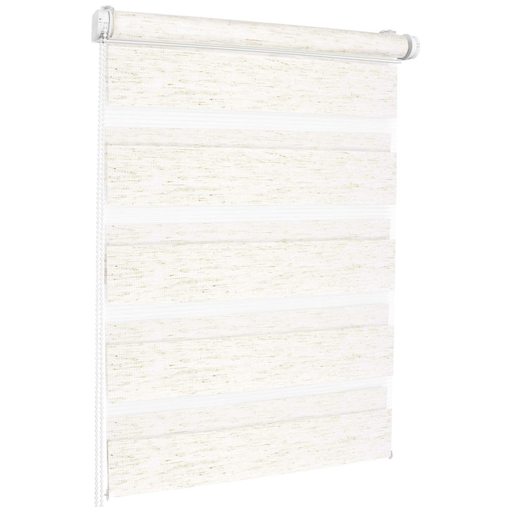 ROLLMAXXX Duo-rollo Doppelrollo Klemmfix ohne Bohren (120 x 150 cm, beige Melange) 120 x 150 cm Beig