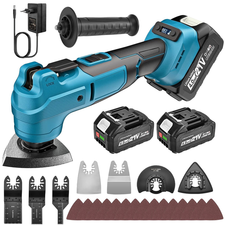 Yofuly Multifunktionswerkzeug für Makita 18V Akku - Multitool mit 2x 4.0Ah Akkus, Oszillationswerkze