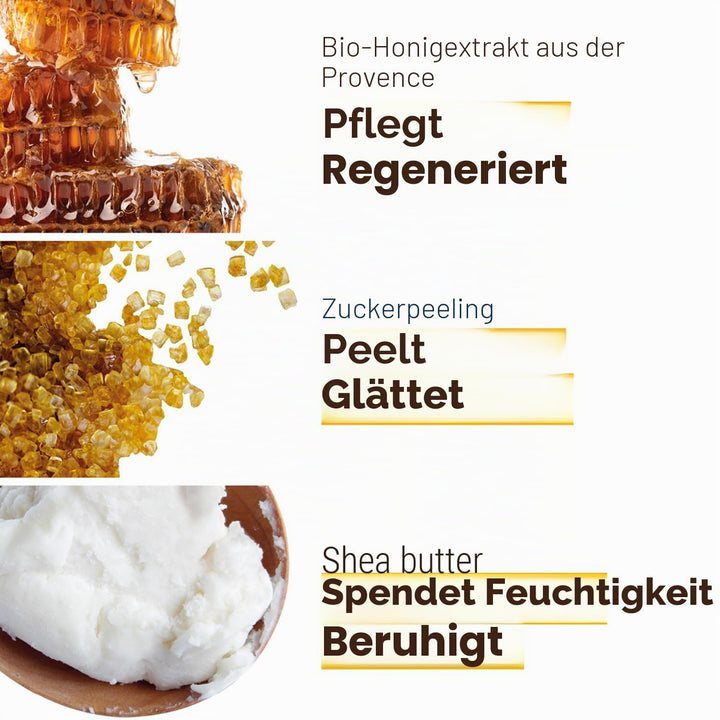 Panier des Sens Body Scrub mit Bio-Honig aus der Provence - Peeling für Körper, Hände und Füsse - Ma