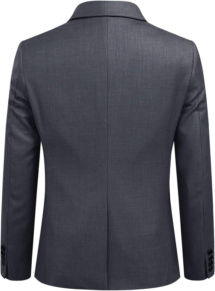 YOUTHUP Herren 2 Teilig Anzug Modern Slim fit Anzüge Einreiher Anzugsjacke Anzughose Business Hochze