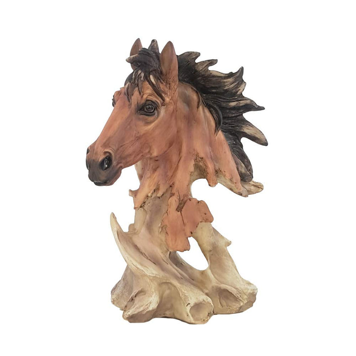 IM Derko Figur Pferdebüste Büste Pferd braun Sammlerfigur Dekoration Western Saloon Indianer Pferdef