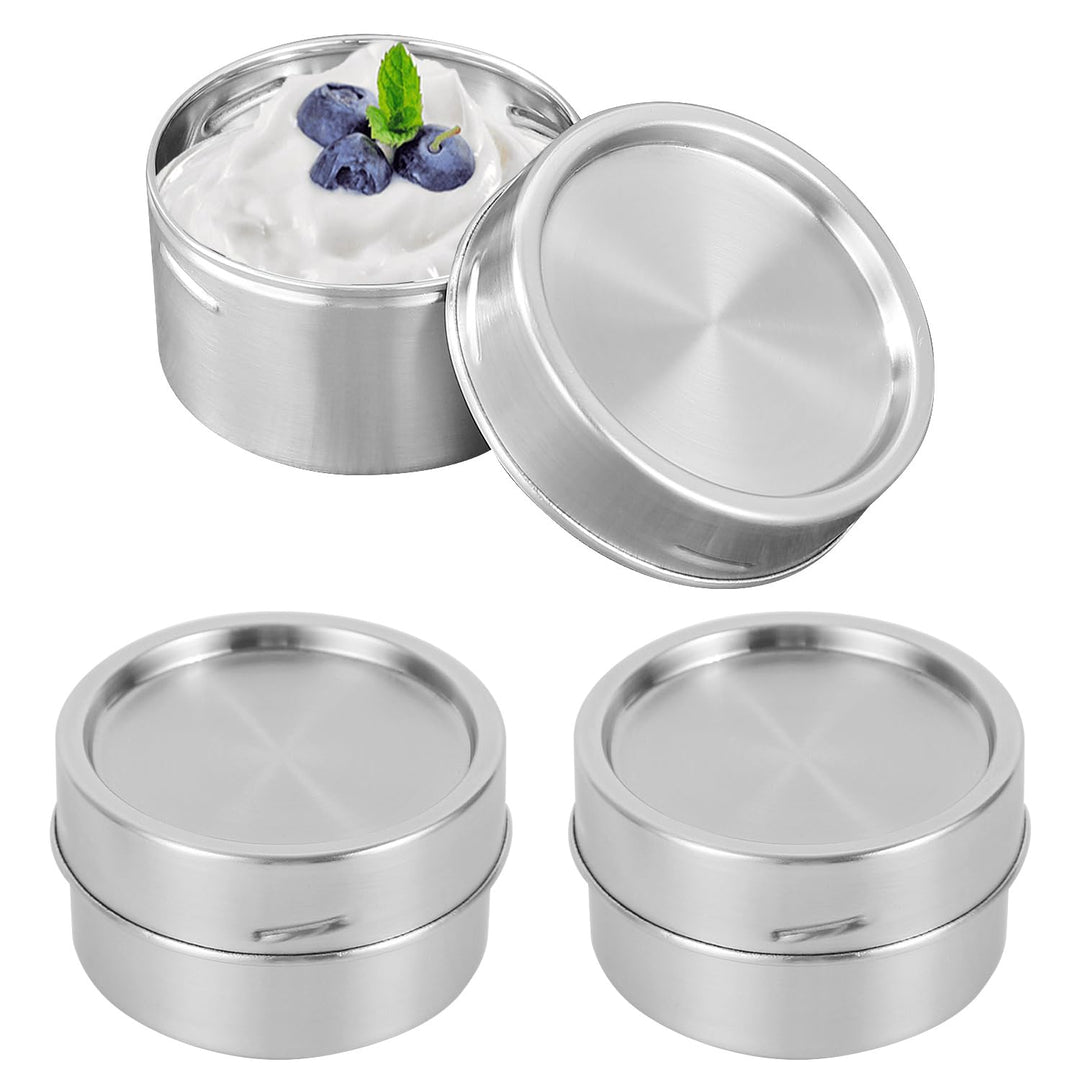 3 Stück Brotdose Edelstahl, Gute Abdichtung, Robust und Sturzsicher Stainless Steel Food Container,