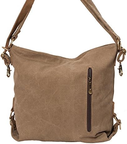 UNISEX Beuteltasche, Umhängetasche Vintage (42/33 / 14 cm) Canvas & Leder Mod. 2056 bei fashion-form