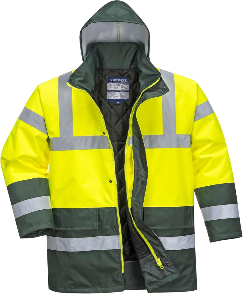 Portwest Warnschutz Kontrast Traffic-Jacke, Grösse: XL, Farbe: Gelb/Grün, S466YGRXL gelb/grün XL, ge