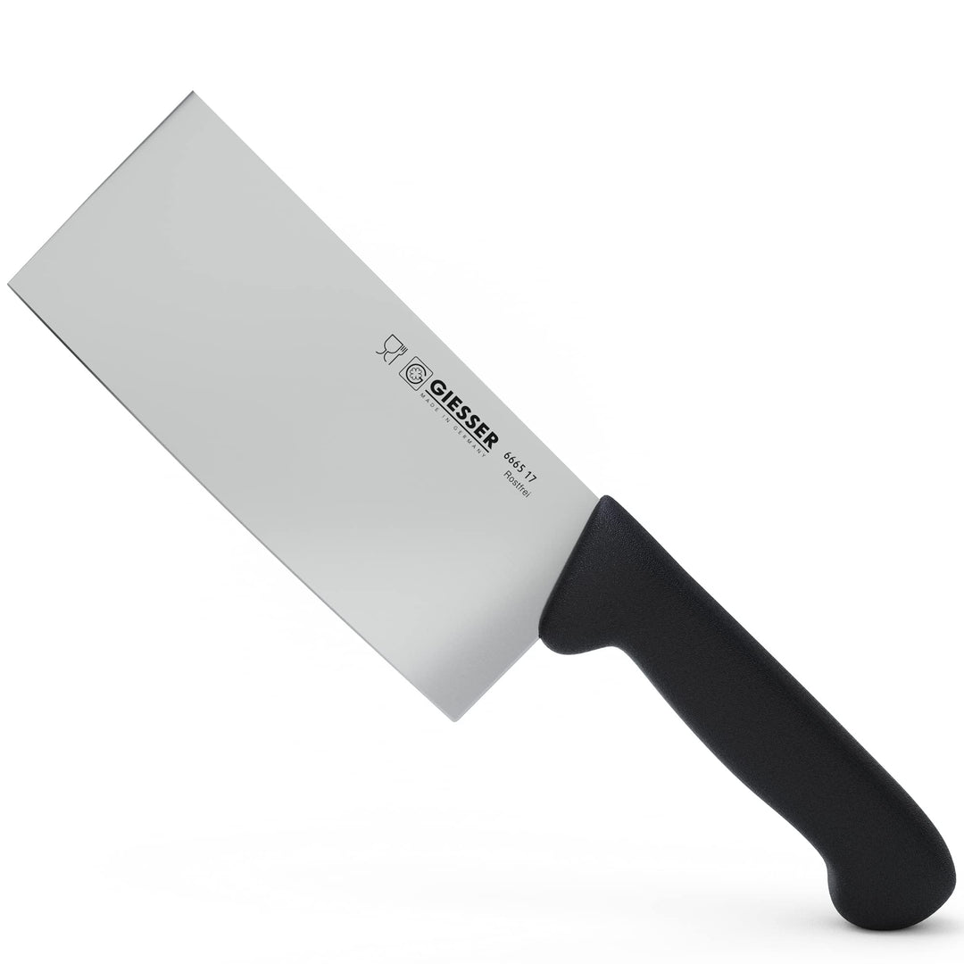 Giesser seit 1776 - Made in Germany - schwarz, Basic Black, Klinge 17 cm, rutschfest, Hackmesser spü