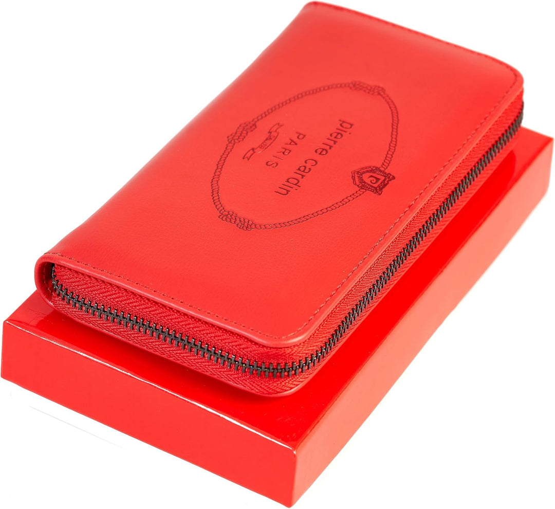 Pierre Cardin Damen geldbörse,Frauen geldorse, Mädchen, schön, gross, geräumig, Kunstleder, Geschenk