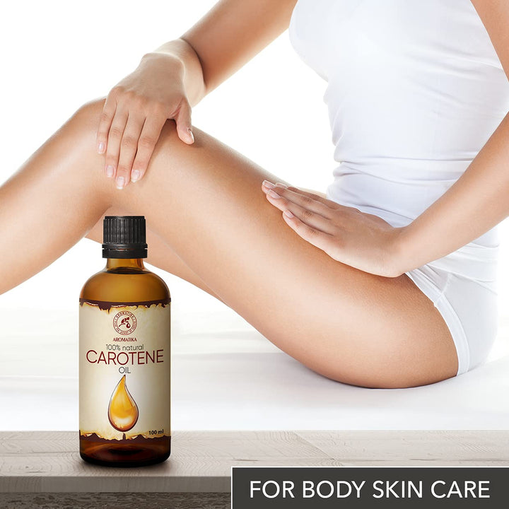 Carotin Öl 100 ml - Natürliches Karottenöl - Pflegeöl für Gesicht, Körper &amp; Haare, Hautpflege &amp; Körp