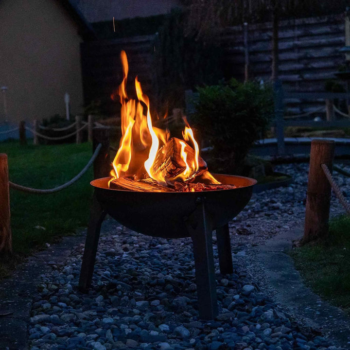 FENNEK Rustic | kleine Feuerschale mit Ø 43 cm | gefertigt aus Stahlblech - rostend | erhält mit der