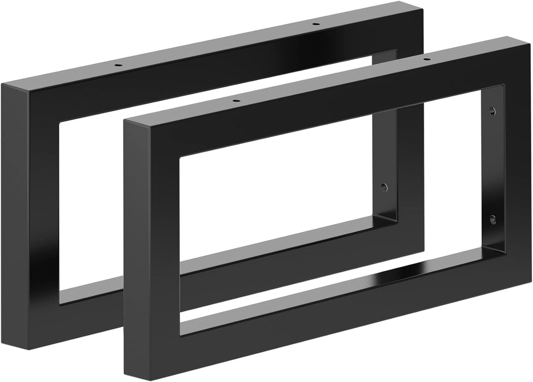 2x sossai® Stahl Waschtischkonsole 40 cm, schwarzmatt für Waschbecken Waschtisch, 40 cm