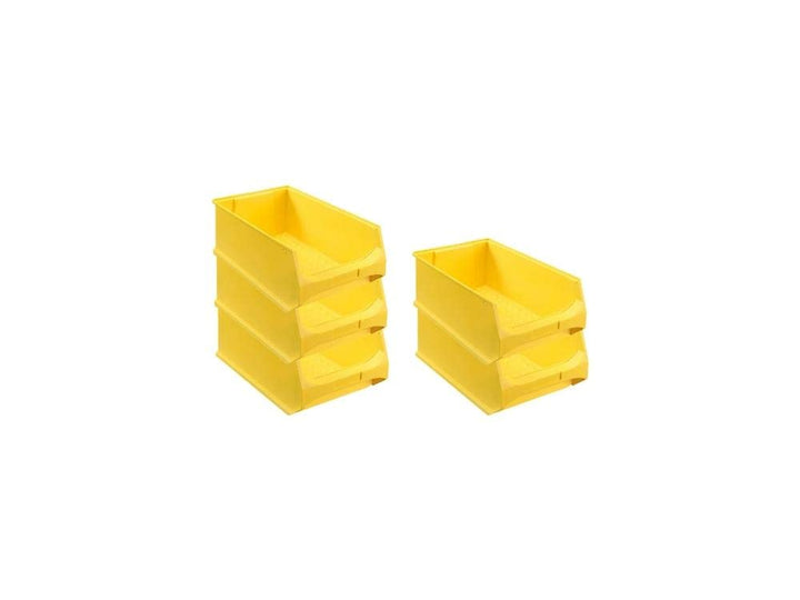 SparSet 5x Gelbe Sichtlagerbox 5.0 | HxBxT 20x30x50cm | 21,8 Liter | Sichtlagerbehälter, Sichtlagerk