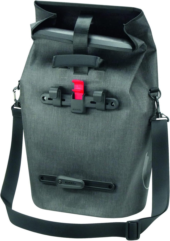 KLICKfix Unisex – Erwachsene Lightpack Gepäckträgertasche, Grau, One Size Einheitsgrösse, Einheitsgr