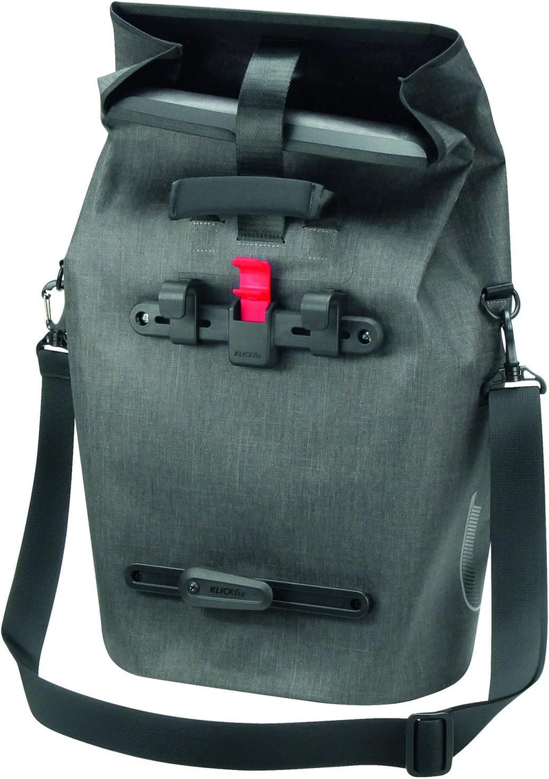 KLICKfix Unisex – Erwachsene Lightpack Gepäckträgertasche, Grau, One Size Einheitsgrösse, Einheitsgr