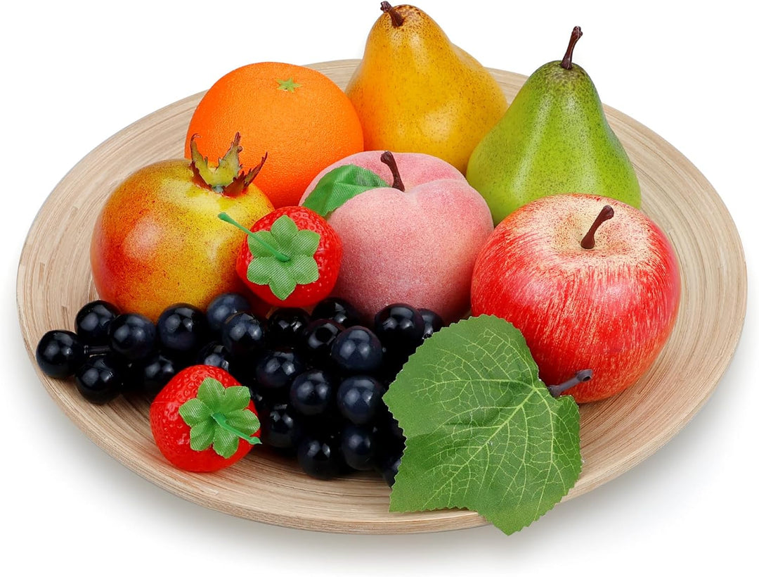 Lorigun 9 PCS Künstliche Früchte, Falsche Früchte für Dekoration Lebensecht, Assorted Faux Fruits De