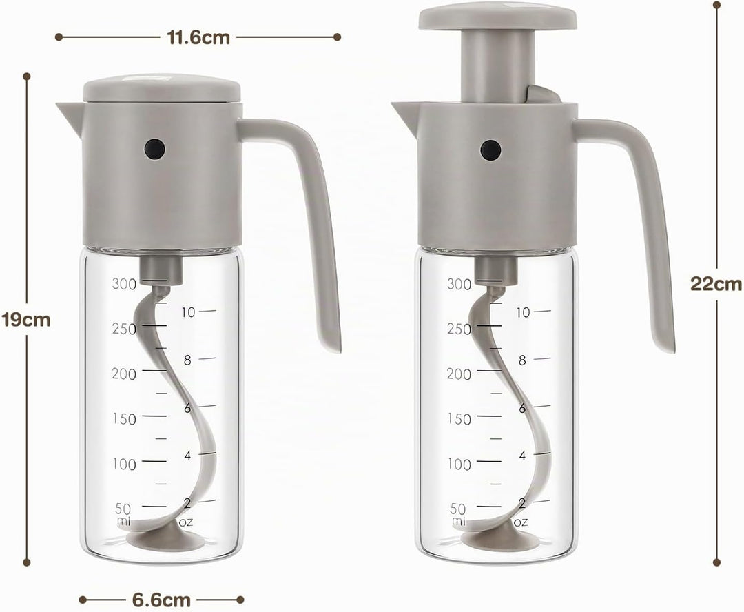 Vucchini Salatdressing Mixer Grau, Vogelartiger Sossenmischer, Einstellbare Durchflussrate, Spülmasc