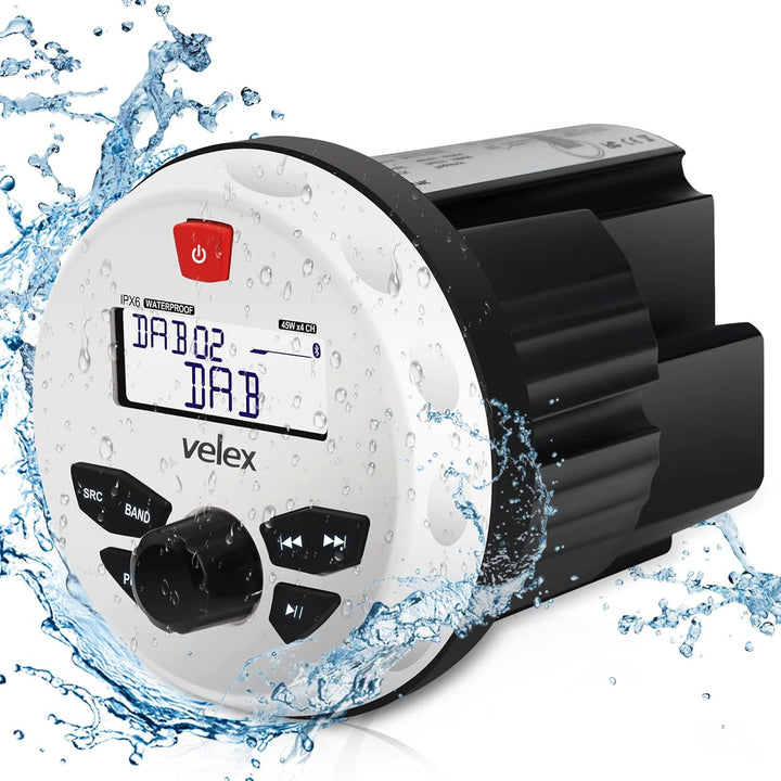 Wasserdicht Bluetooth Marine Stereo-Empfänger mit MP3 Player am DAB+/AM/FM Radio und USB für Streami