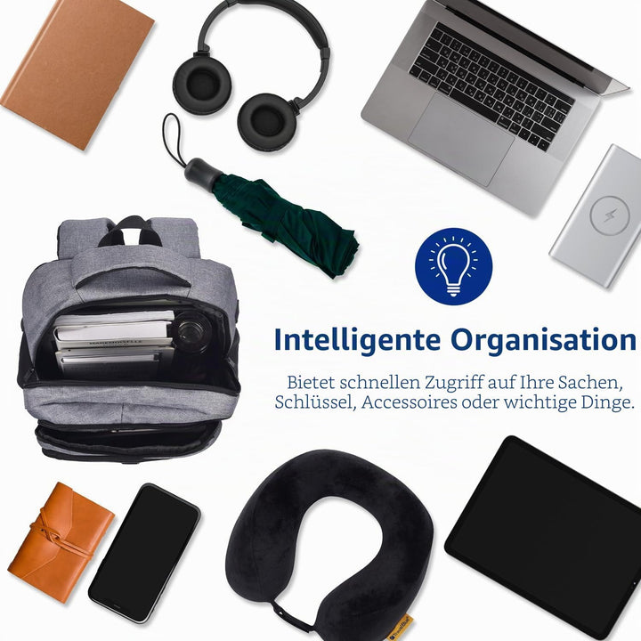 Travel Blue Vanguard Executive Laptop-Rucksack für Berufstätige – Damen & Herren 25L Laptop Backpack