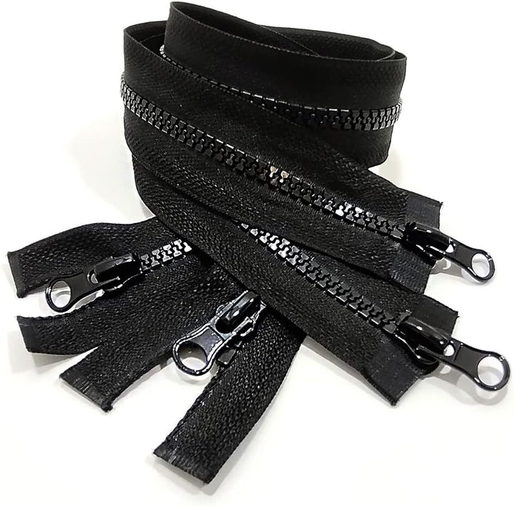 6 Stück/Pack Reissverschlüsse 70 cm, Reissverschluss mit doppelter Öffnung aus Kunststoff #5, Reissv