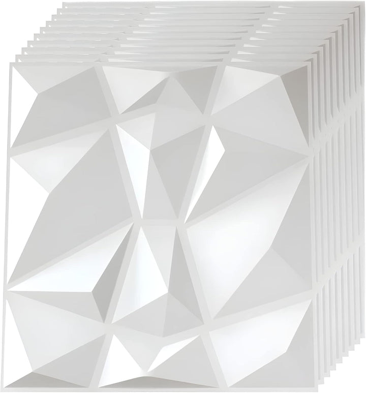 LeapBeast 3D Wandpaneele,Platten Paneele,POLYSTYROL MATERIAL 30 * 30cm Matt weiss, Dauerhaft, Nicht