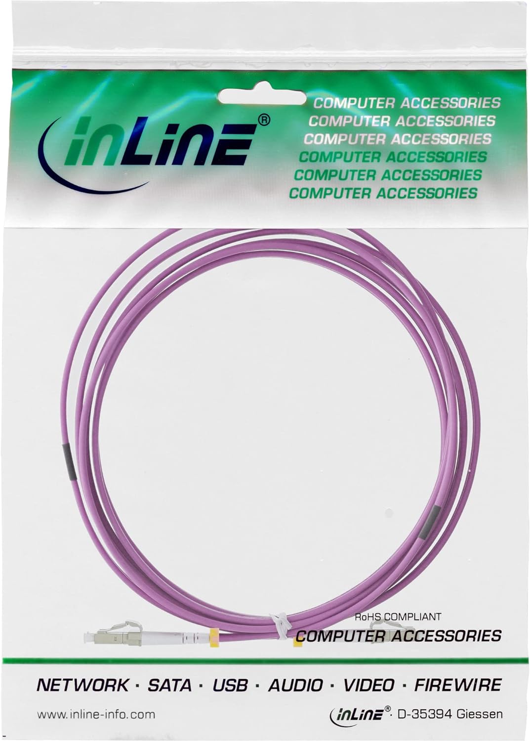 InLine 88523P LWL Duplex Kabel, LC/LC, 50/125µm, OM4, 20m