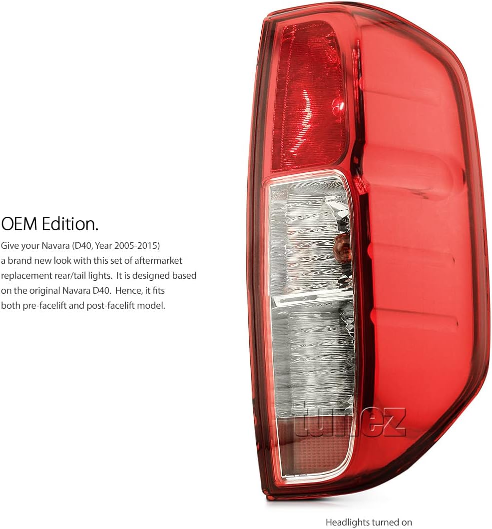 TUNEZ® RHS Rücklicht rechts Rücklicht Lampenlinse Kompatibel mit Navara D40 2005-2015