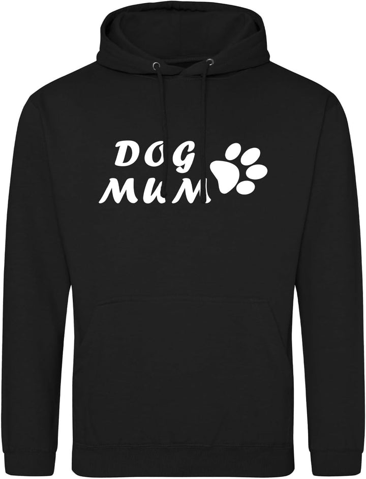 huuraa Unisex Hoodie Dog Mum Tapse Pullover Vegan Grösse 3XL Deep Black mit Motiv für alle Hundemens