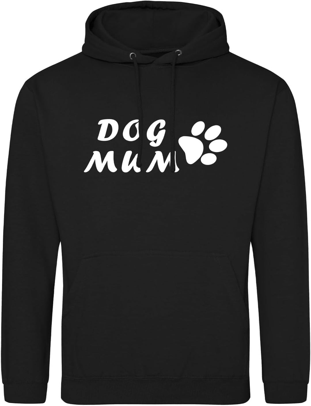 huuraa Unisex Hoodie Dog Mum Tapse Pullover Vegan Grösse 3XL Deep Black mit Motiv für alle Hundemens