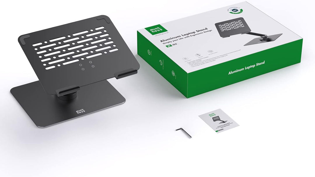 Minthouz 360° Schwenkbarer Laptop Ständer für Schreibtisch, Höhe/Winkel Verstellbare Laptop Halterun