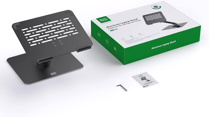 Minthouz 360° Schwenkbarer Laptop Ständer für Schreibtisch, Höhe/Winkel Verstellbare Laptop Halterun