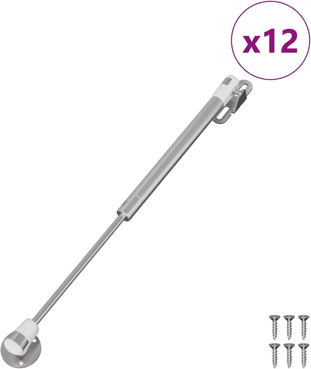 Hydraulische Gasfeder 12 Stück Silber 280 x 17 x 16 mm für Möbel, Tür und Garagentor, langlebige Dru