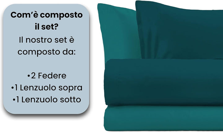 Italienische Bettwäsche Bett blau/Wasser Grün 250 x 300 cm 250 x 300 cm Aqua (Blau), 250 x 300 cm Aq