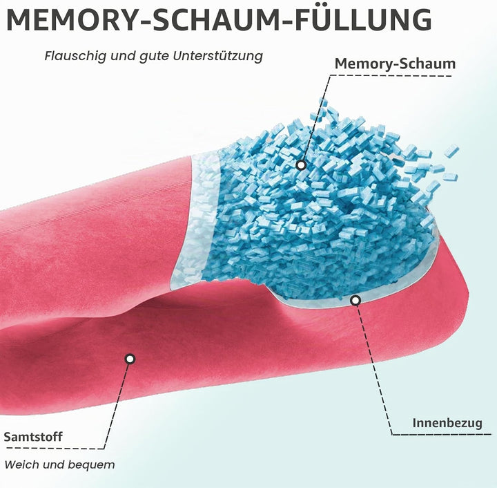 Schwangerschaftskissen aus geschreddertem Memory-Schaum zum Schlafen, Mutterschaftskissen für Schwan