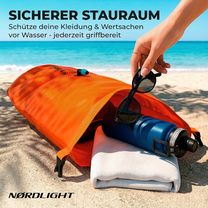Nordlight Schwimmboje - Dry Bag Schwimmhilfe Erwachsene wasserdichte Tasche, Aufblasbarer wasserfest
