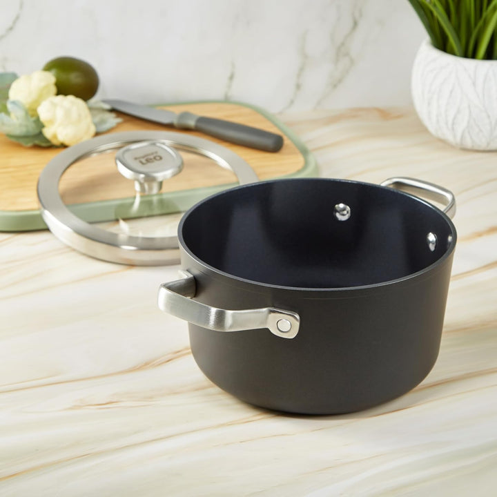 BergHOFF Leo Graphite Kochtopf + Deckel (20cm) - Topf induktion - Suppentopf für alle Herdarten geei