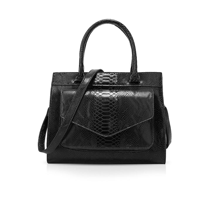 NICOLE & DORIS Damen Handtaschen Krokodil Handtasche Henkeltasche Lackiert Krokodil Top Griff Henkel