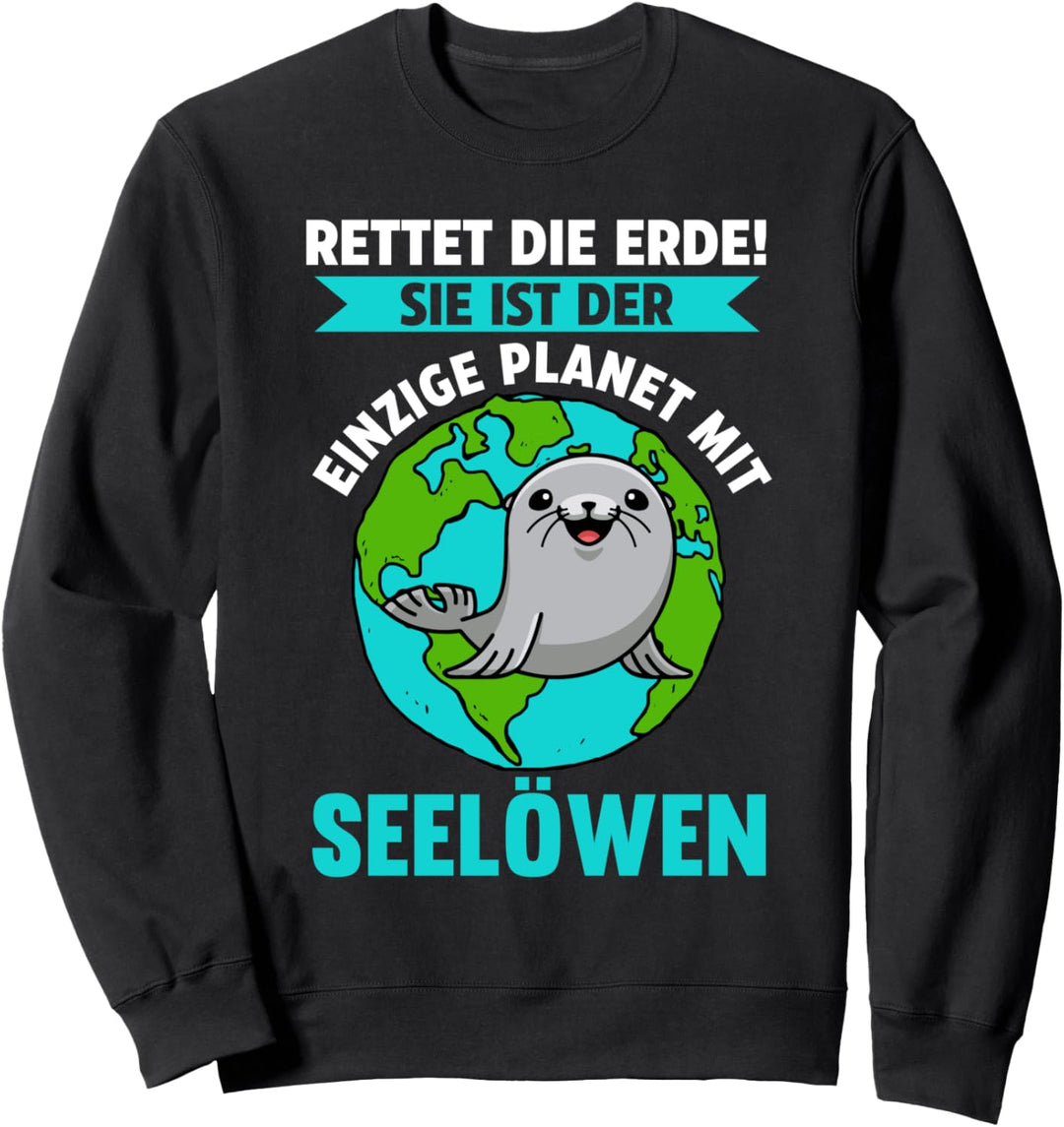 Umweltschutz Tierschützer Seehund Seelöwe Robbe Sweatshirt