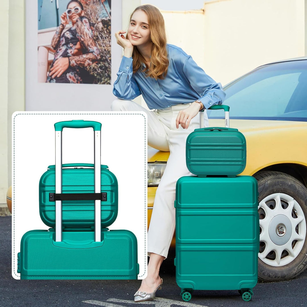 Kono Kosmetikkoffer Schminkkoffer Box Organizer Beauty Case, türkis, 30,5 cm, Kosmetikkoffer Türkis