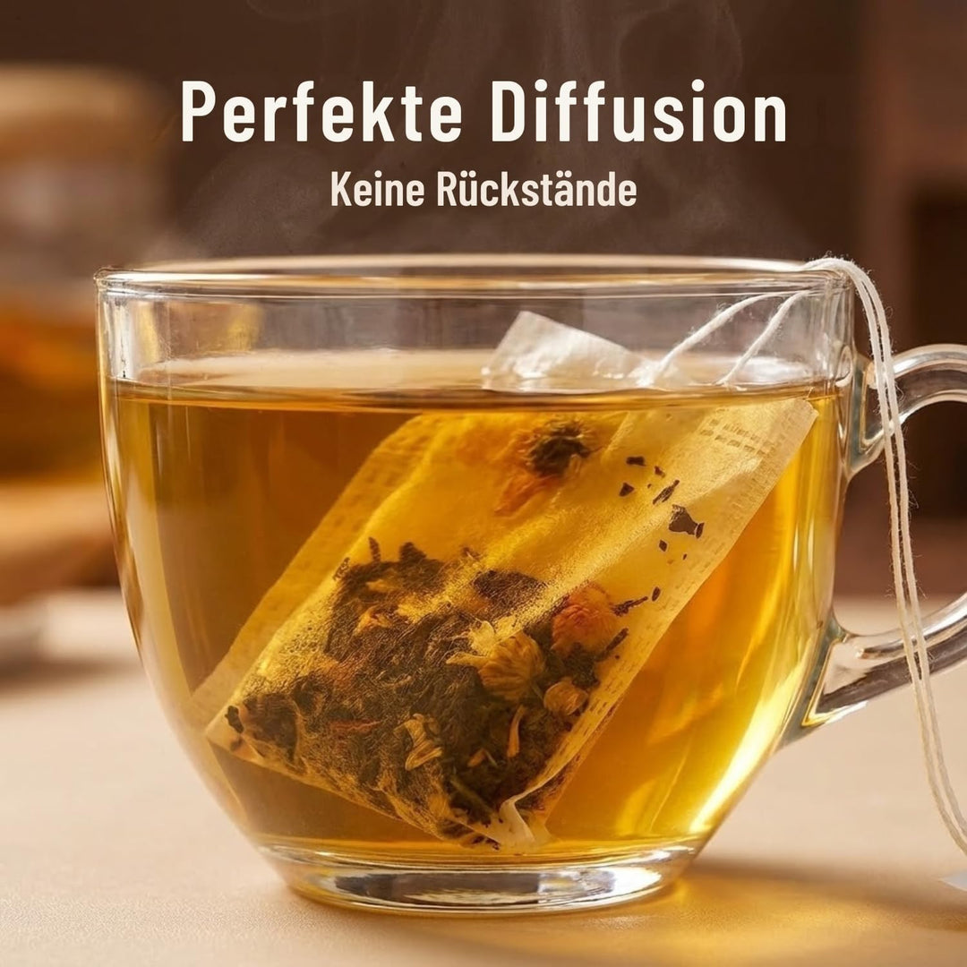 Teefilter | Maisstärke leerer Teebeutel für Kräutertee, Aufguss, Pflanzen und Gewürze | Biologisch a