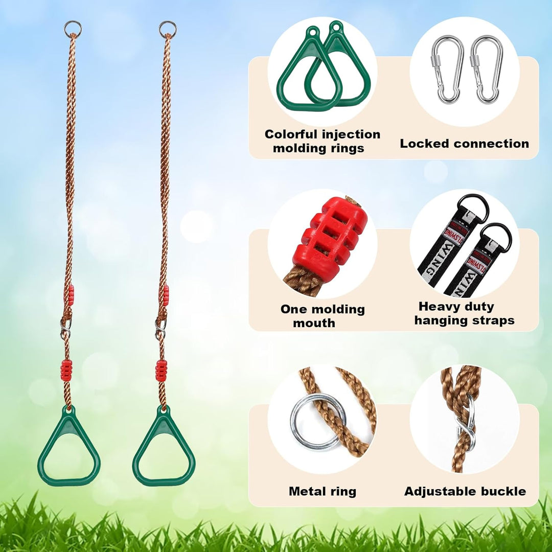 Turnringe Kinder Outdoor, Turnringen Schaukel, Trapez Schaukel Klettergeräte & Schaukeln Turnringe O